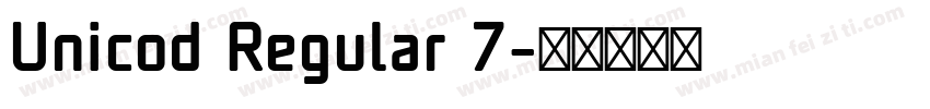 Unicod Regular 7字体转换